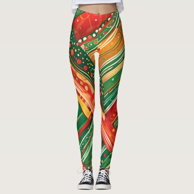 Fiesta lappchworktaging leggings (Framsida)