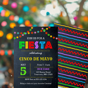 Fiesta-ljus Cinco De Mayo-inbjudan Inbjudningar