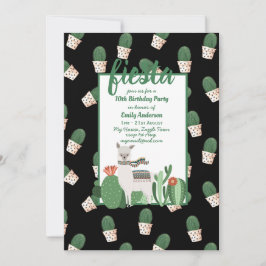 Fiesta Llama Birthday Call Roligt Cute Cactus Inbjudningar