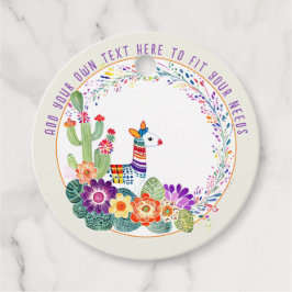 FIESTA Llama Cacti Flowers Gåvor Etiketter