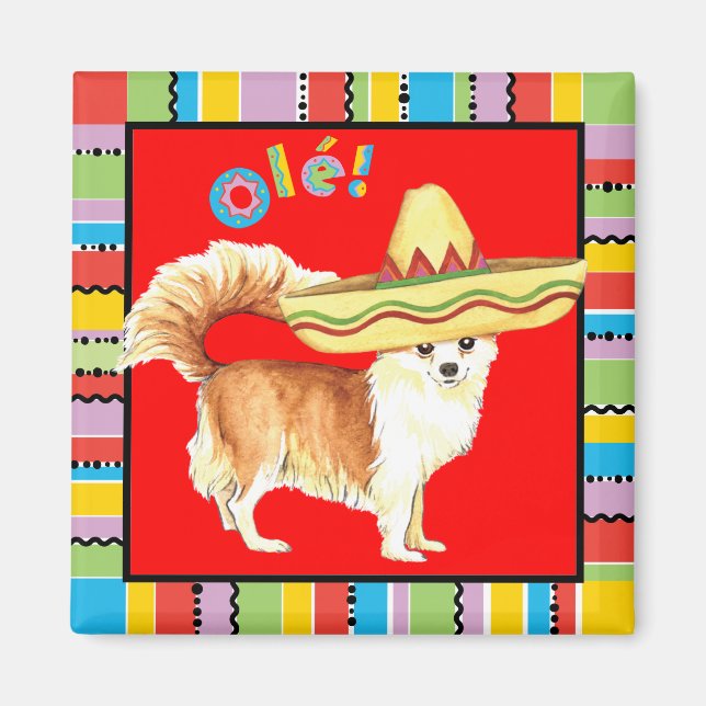 Fiesta Long Jacka Chihuahua Magnet (Framsidan)
