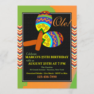 Fiesta Maracas-inbjudan Inbjudningar