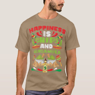 Fiesta Meico Meican cinco de Mayo Chip och Avocad T Shirt