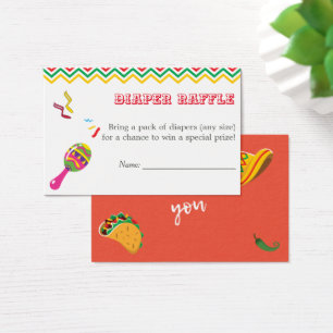 Fiesta Mexican Baby Shower Raffle Visitkort