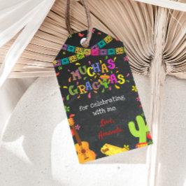 Fiesta Mexican Birthday Confetti Tack Märkre Presentetikett