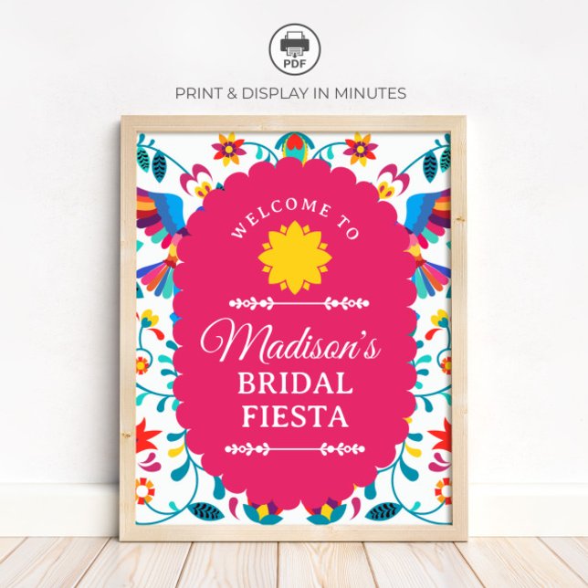 Fiesta Mexican Bridal Shower Welcome Sign Poster (Skapare uppladdad)