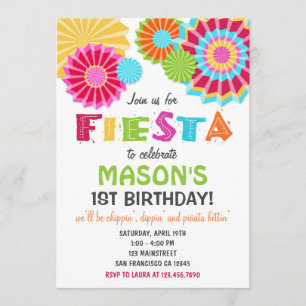 Fiesta Mexican Födelsedagsfest inbjudan