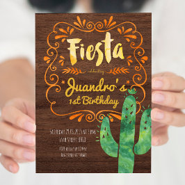 Fiesta Mexican Födelsedagsfest inbjudan