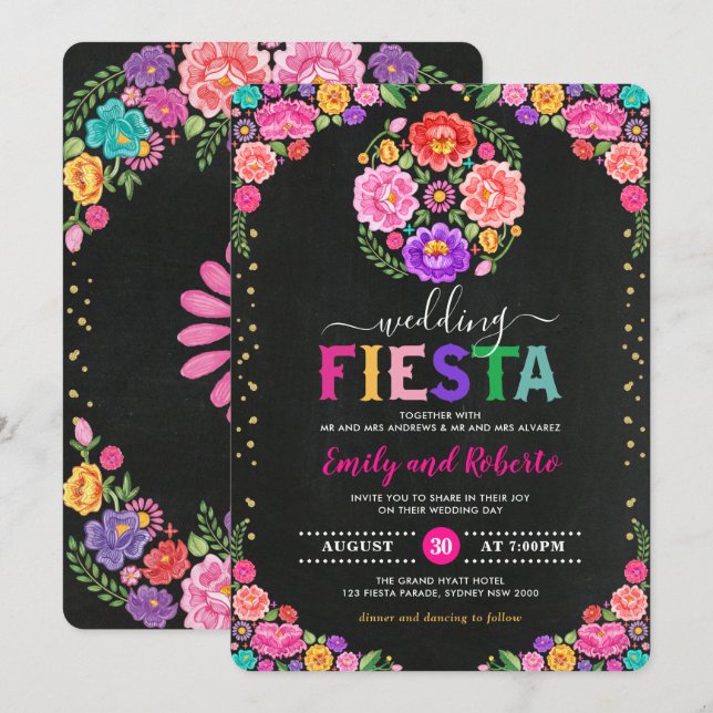 Fiesta mexikansk kalkbräda Bröllop Inbjudningar (Fram/baksida)