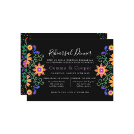 Fiesta Mexikanska Blommigtar Rehearsal Middag Inbjudningar