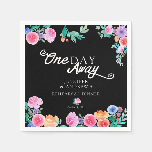 Fiesta | Mexikanska blommor | Övernattningsmiddag Pappersservett (Framsidan)