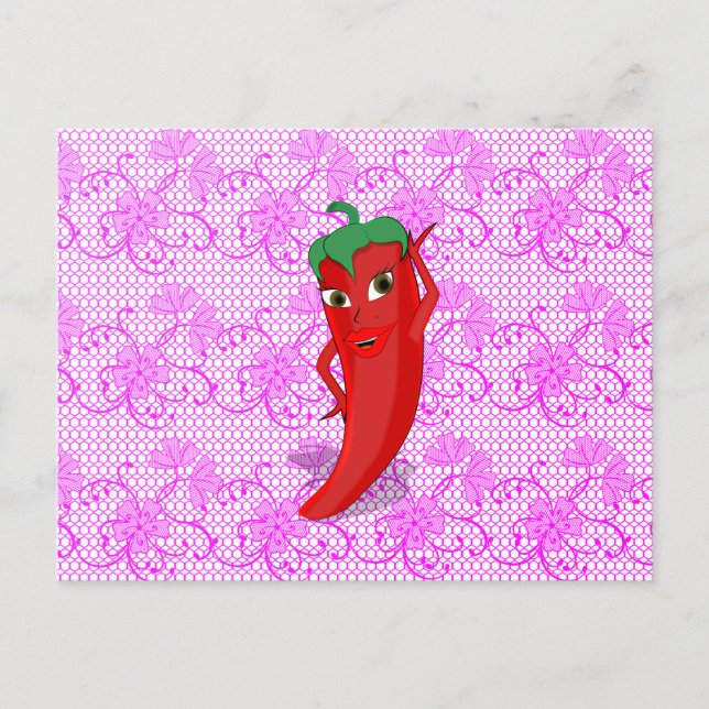 Fiesta Möhippa with Red Hett pepper Diva Vykort (Framsida)