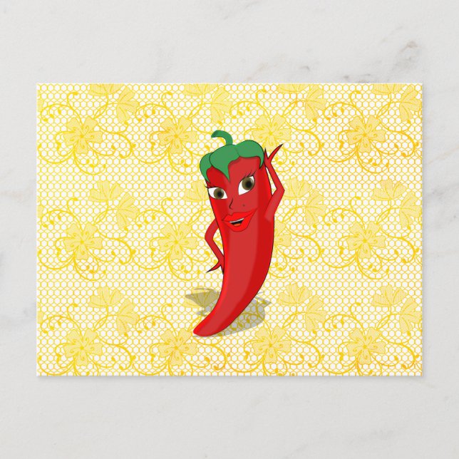 Fiesta Möhippa with Red Hett pepper Diva Vykort (Framsida)