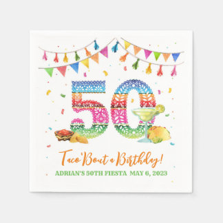 Fiesta Napkins, 50:e födelsedagen Pappersservett