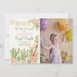 Fiesta No Time to Siesta Födelsedagsfest Photo Inbjudningar