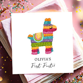 Fiesta och Roligt Piñata Mexican Llama Första föde Pappersservett