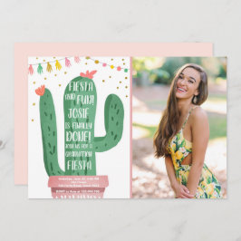 Fiesta och Roligt Studentfest Cactus Lets Fiesta Inbjudningar