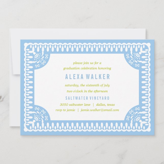 Fiesta Olé för studenten | för partyinbjudan | Inbjudningar (Framsida)