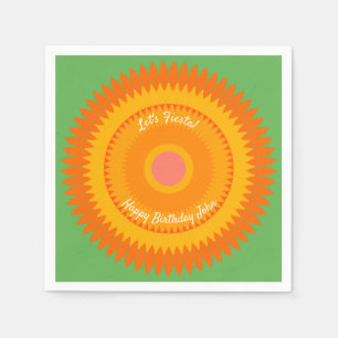 Fiesta Orange Sol Kaleidoscope Napkins Pappersservett