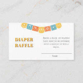 Fiesta Papel Picado Baby Shower Raffle Tilläggskort