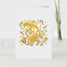 Fiesta Papillon Hund Wearing Sombrero och Sarape