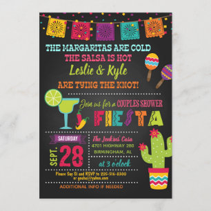Fiesta-par bröllopsfest-inbjudan inbjudningar