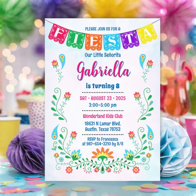 Fiesta party födelsedagsinbjudan inbjudningar (Fiesta invitation for birthday party)