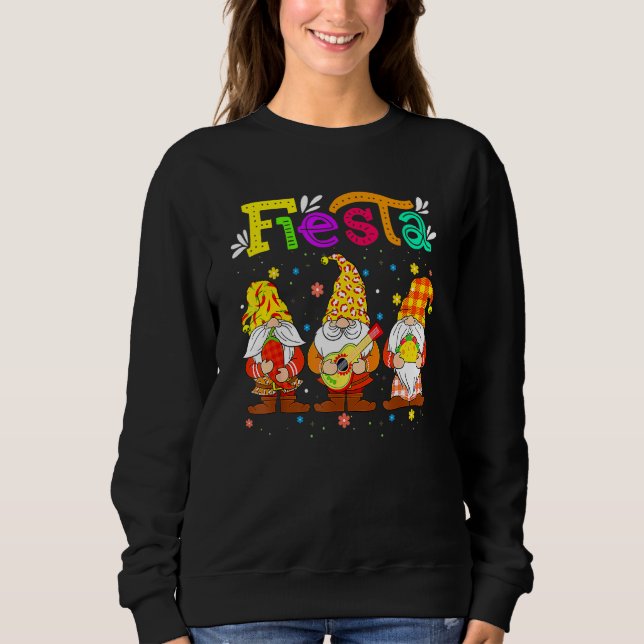Fiesta Party Mexican Gnomes Lycklig Cinco De Mayo T Shirt (Framsida)