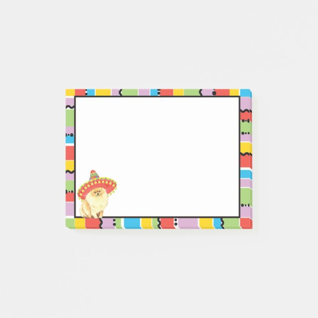 Fiesta Pomeranian Post-it Block (Framsida)