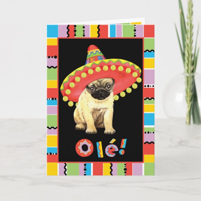 Fiesta Pug Kort (Framsida)