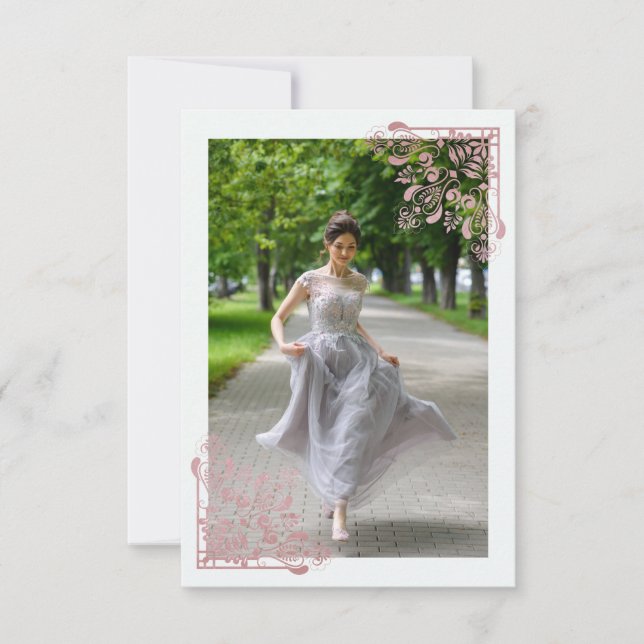 Fiesta Quince Años Español Efecto Encaje Oro Rosa (Framsida)