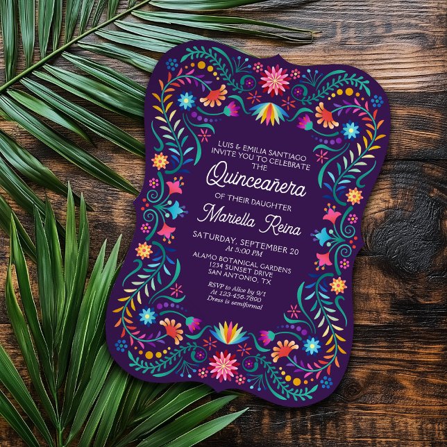Fiesta Quinceanera-inbjudan Inbjudningar (Skapare uppladdad)