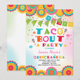 Fiesta Quinceanera-inbjudan Taco Bout A Party Inbjudningar