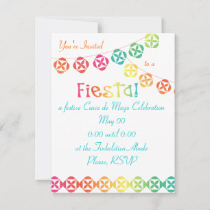 Fiesta Rainbow Inbjudningar