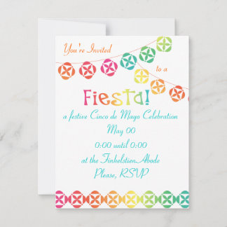 Fiesta Rainbow Inbjudningar