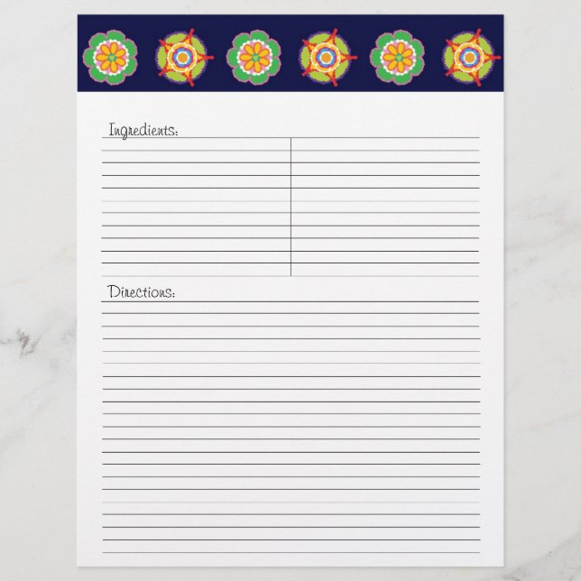 Fiesta Recipe Letterhead (Framsida)