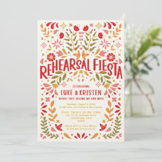Fiesta Rehearsal Dinner - Luke och Kris Inbjudningar