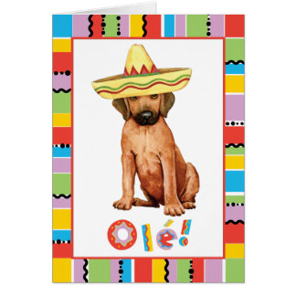 Fiesta Rhodesian Ridgeback Card Hälsningskort