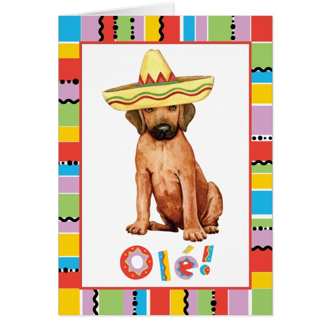 Fiesta Rhodesian Ridgeback Card Hälsningskort (Framsidan)