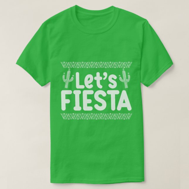 Fiesta Roligt Mexikanska festivalen Firande Party T Shirt (Design framsida)