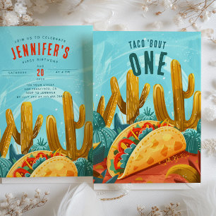 Fiesta-Roligten - "Taco "Bout One" första födelsed Inbjudningar