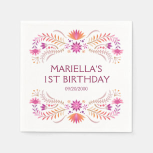 Fiesta Rosa Birthday Shower Bröllop Pappersservett