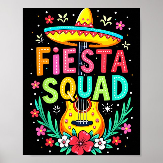 Fiesta-sällskap matchande cinco de mayo mexikansk  poster (Framsidan)