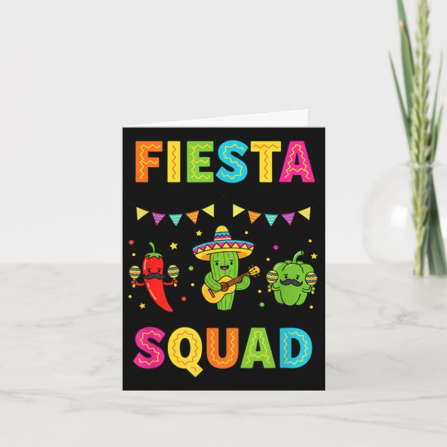 Fiesta-sällskap söta kaktus peppar paprika barnFi Kort (Framsida)