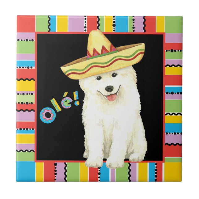Fiesta Samoyed Ceramic Tile Kakelplatta (Framsidan)