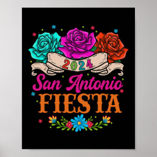 Fiesta San Antonio Texas Ro Funny Mexikanska fiste Poster