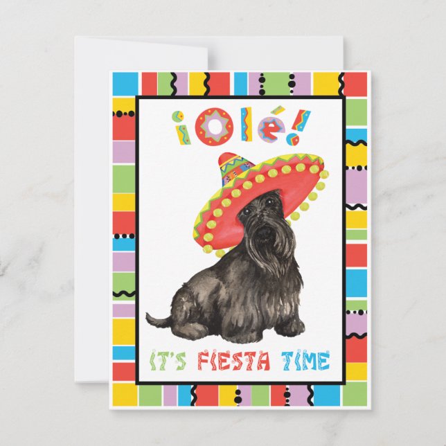 Fiesta Scottish Terrier Inbjudningar (Framsida)