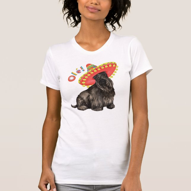 Fiesta Scottish Terrier T Shirt (Framsida)