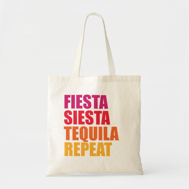 Fiesta, Siesta, Tequila Bachelorette Vacation Tygkasse (Framsidan)