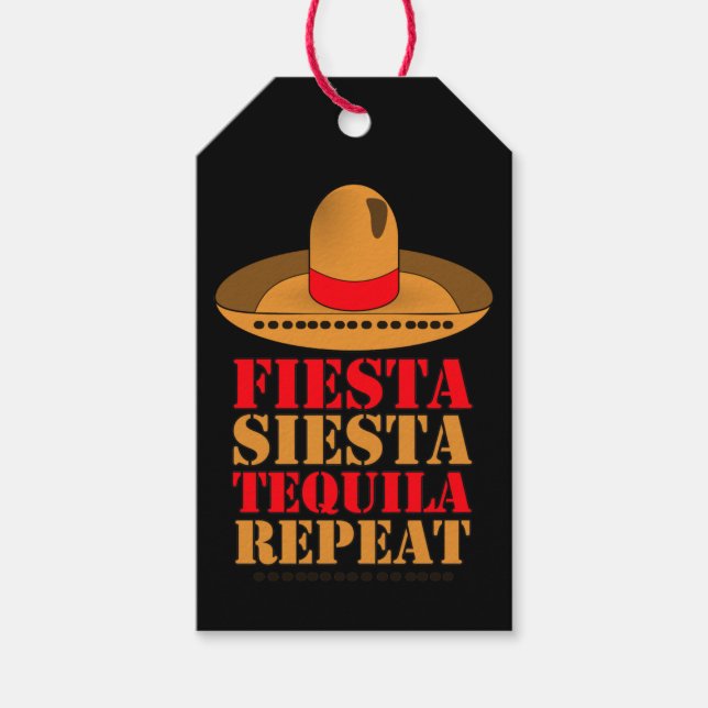 Fiesta Siesta Tequila Repeat Presentetikett (Framsidan)